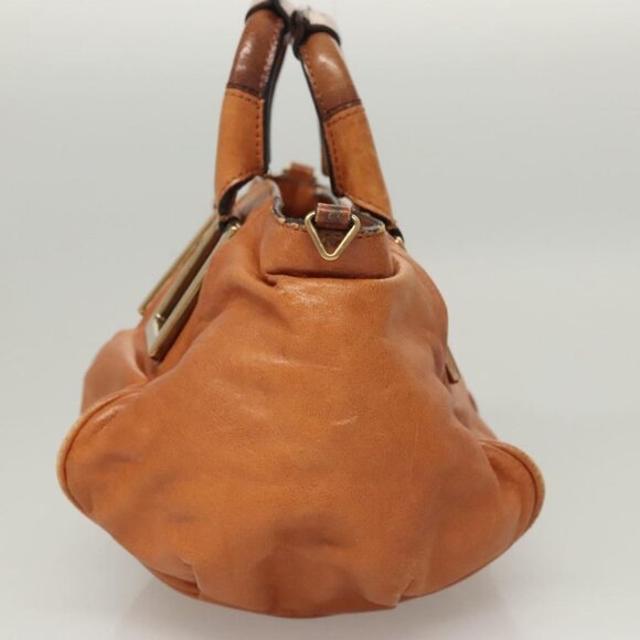 Chloe Etel Hand Bag Leather 2way Brown Gold Auth - Picture 5 of 16